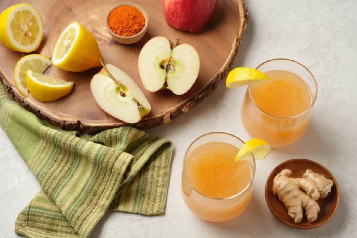 Nước ép táo đỏ chanh vàng