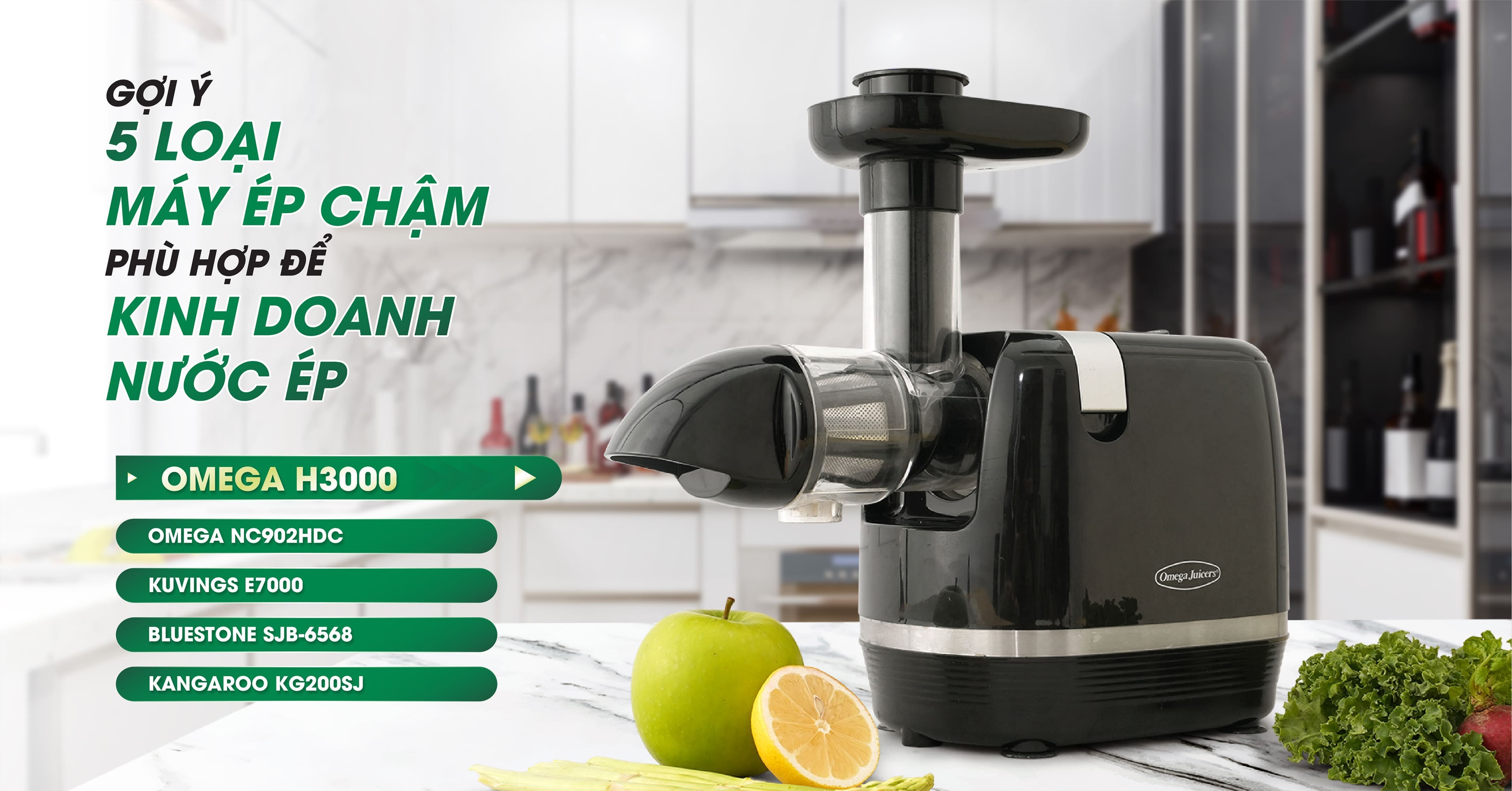 5 loại máy ép chậm phù hợp để kinh doanh nước ép